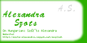 alexandra szots business card